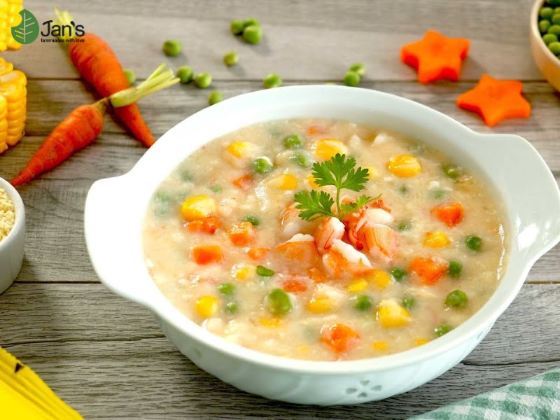 Cách sử dụng bột rau củ trong bữa ăn của bé