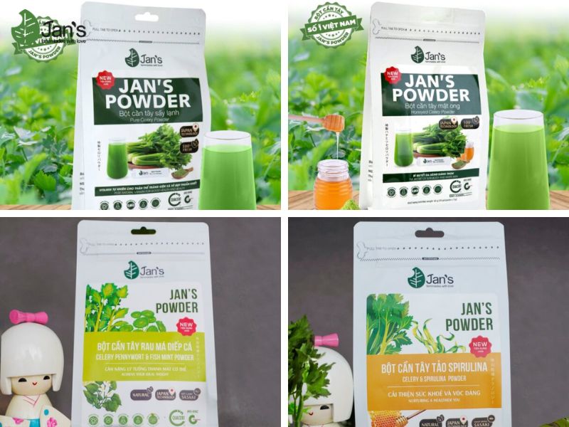 Bột cần tây sấy lạnh nguyên chất jan's