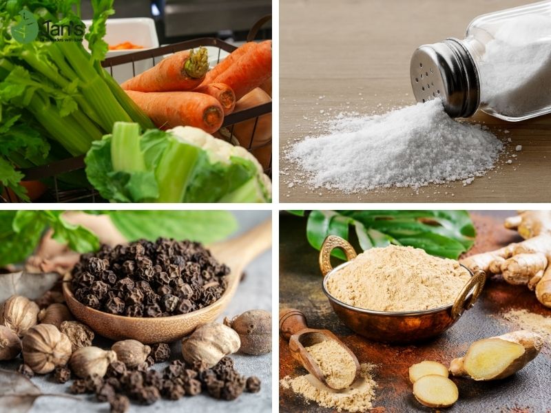 thành phần bột nêm chay từ rau củ