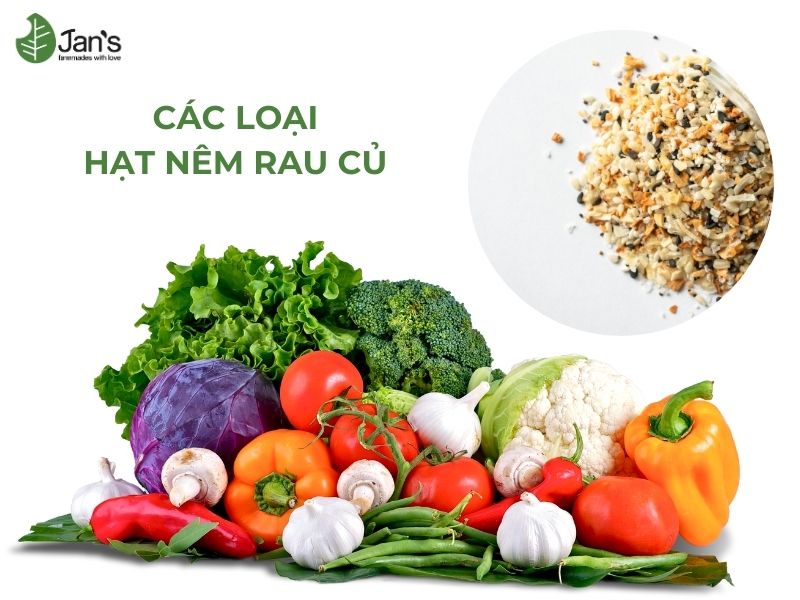 các loại hạt nêm rau củ