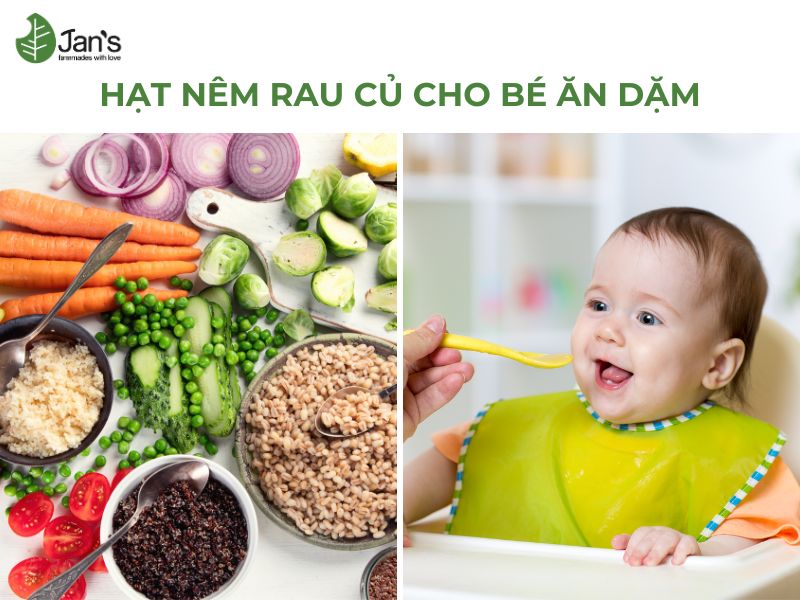 hạt nêm rau củ cho bé ăn dặm
