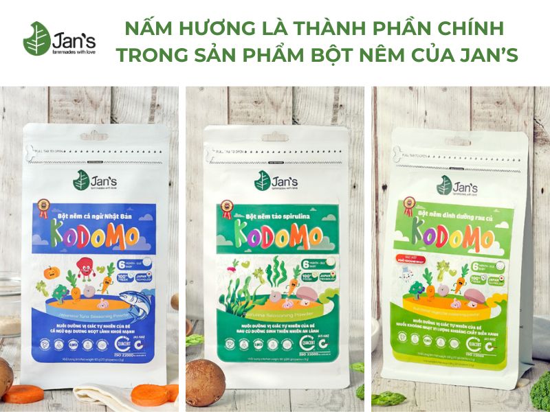 nấm hương là thành phần nổi bật